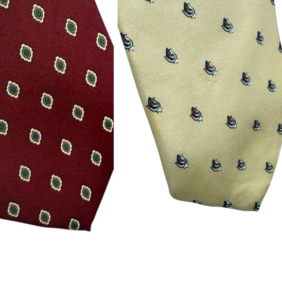 Set of 2 VTG Christian Dior 100 % Silk Men's Ties - Picture 2 of 10